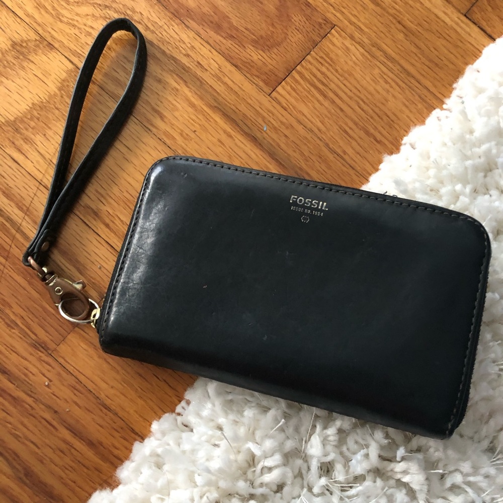 BLACK FOSSIL WALLET